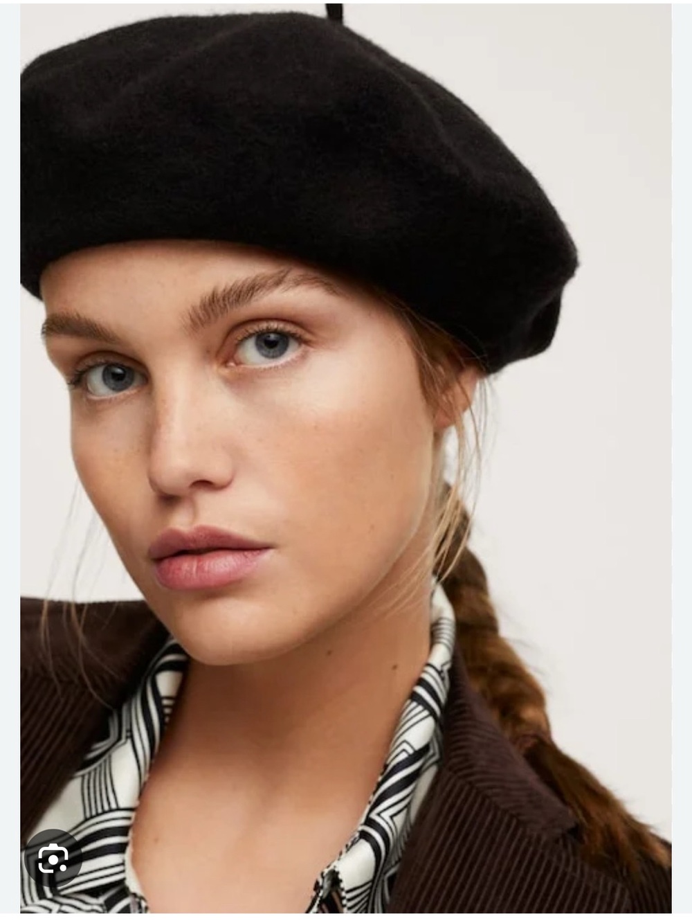 Classic Black Wool Beret - Women Accessories